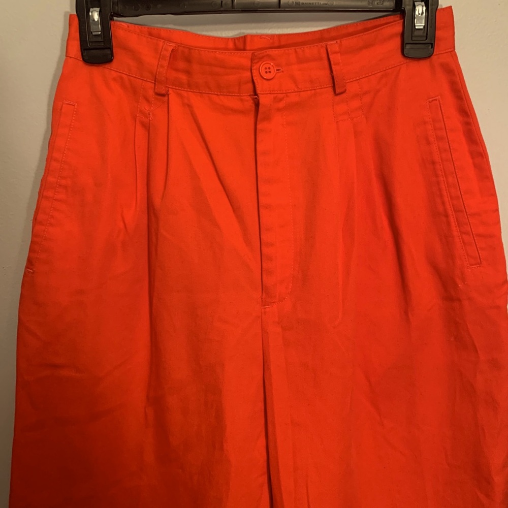 Red Pleated Slacks